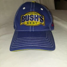 Marcos Ambrose #47 Bush's Best Nascar JTG Daugherty Racing Cap Hat OSFA Blue