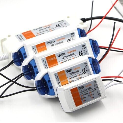 12V netzteil treiber DC 18/28/48/72/100 W Trafo LED Transformator Netzadapter - Bild 1 von 31