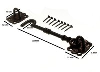 Schrankhaken Mit ÖSe 150MM 6 Inch Schwarz Antik Mit Schrauben, 6Er Pack