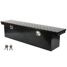 Heavy Duty Aluminum Truck Bed Tool Box Trailer Storage Wlock 60x12x14 Black