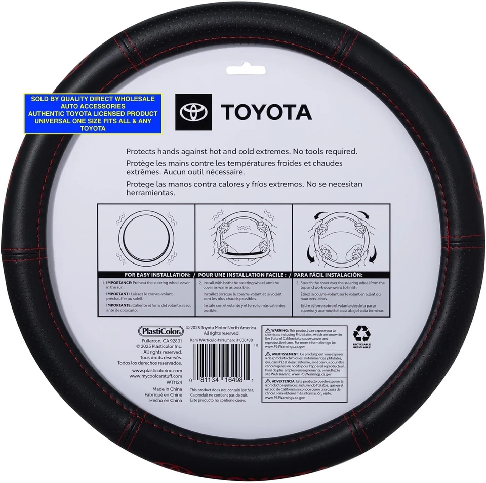 Official Toyota Grip Car/SUV/Truck Steering Wheel Cover JDM OEM BEST GIFT NEW - Image 3 of 4