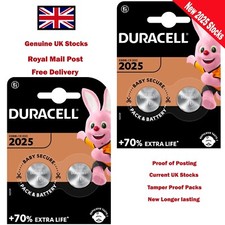 4x Duracell CR2025 3V Lithium Coin Cell Battery DL2025