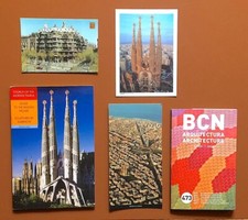 Barcelona Architecture Map, Pictorial Guide to Sagrada Familia, Postcards