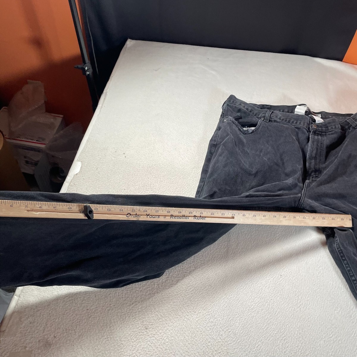 Baggy Pants Mens 46 Jeans Black Harley Davidson Y2K Canvas Baggy Pants Mens 46 Jeans Black Harley Davidson Y2K Canvas