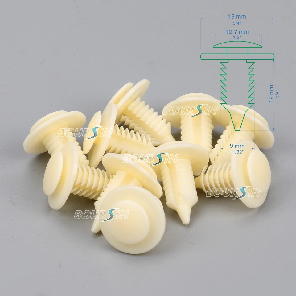 Sujetadores de clips de panel de puerta de nailon de 50 piezas para camioneta Dodge Ram 1500 2500 3500 Foto 3 de 3