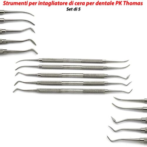 PK Thomas dentale cera modellazione strumenti da intaglio a doppia estremità 5pz - Foto 1 di 4
