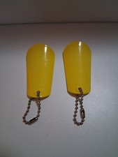 Tupperware Shoehorn Key Chain 3  Yellow 1225-3 Plastic Vintage Lot of 2