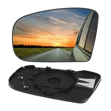 Left Driver Side HEATED Wide Angle Mirror Glass for Mercedes W220 W215 99-03