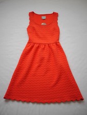 Anthropologie Coral Caye Scalloped Dress by Maeve - Sz S (Orange)