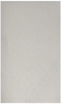 CHARTPAK Vinyl Numbers 3/4'' White (01126) 