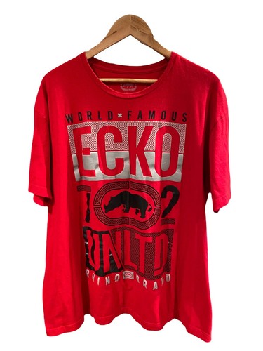 Ecko Unltd T Shirt 100% Cotton Red Mens 