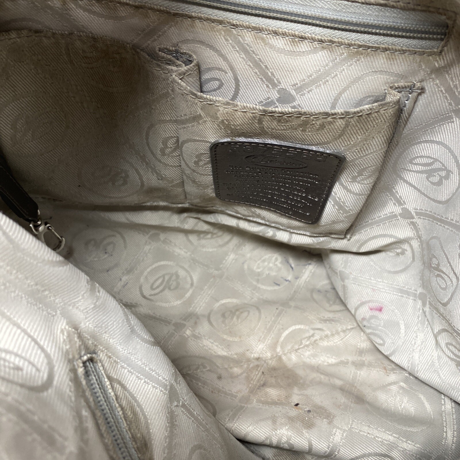 Brighton Python Snakeskin Leather Large Bag - image 7