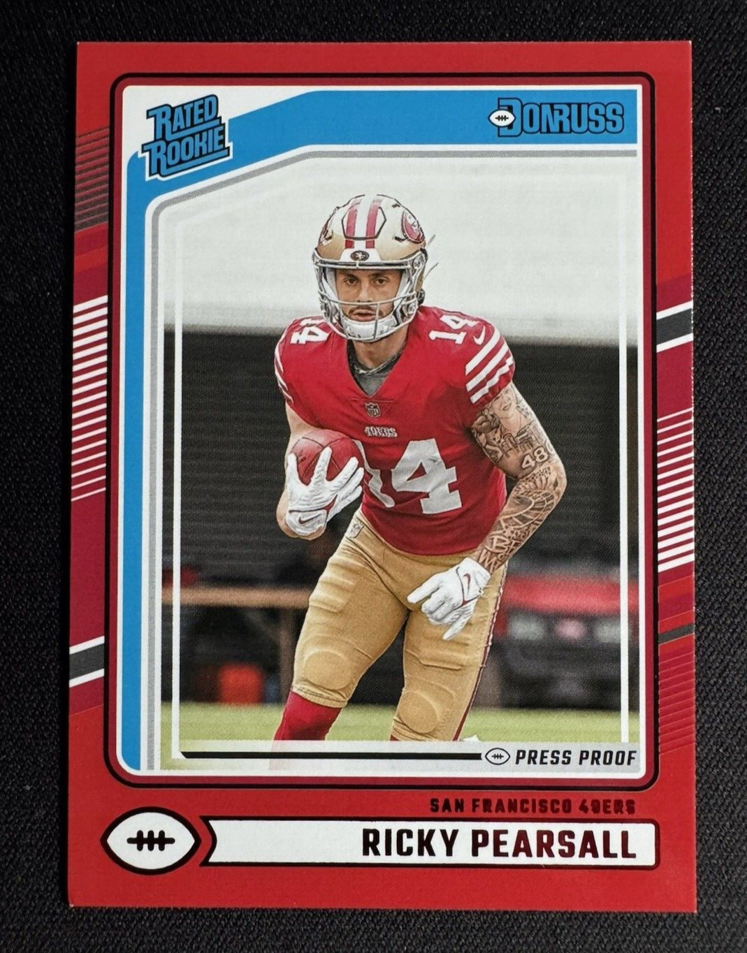 2024 Panini Donruss Ricky Pearsall #318 Red Press Proof Rated Rookie
