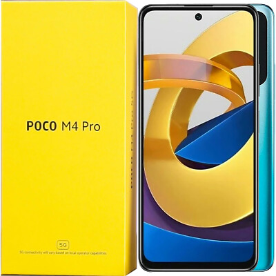 BNIB Poco M4 Pro Dual SIM 128GB ROM + 6GB RAM Blue Factory Unlocked 5G GSM