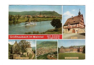Postcard Großheubach in the Main Valley with Engelberg Monastery