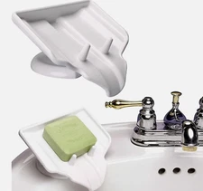 Trademark Home Waterfall Soap  Saver Holder by Everyday Home White NEW