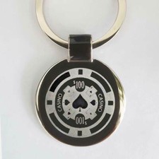 Poker Chip Gravur Schlüsselanhänger Poker Talisman & eigene gratis Textgravur