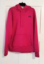 Under Armour Women's Pink Hoodie Size S Pockets Sweatshirt