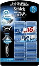 Schick Hydro 5 Custom Holder + 16pc Refill Blades for Shaver 5-layer Men's Razor