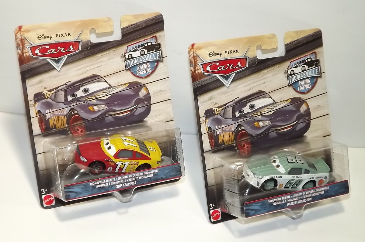 DISNEY CARS 3 THOMASVILLE RACING LEGENDS CHIP GEARINGS & PARKER