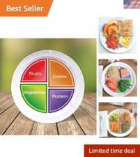Sturdy Round Portion Control Plate - Balanced Nutrition Guide for Healthy Eating