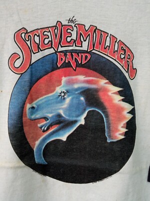 Steve Miller Band 80s Tour Vintage T Shirt 3/4 Sleeve Rock