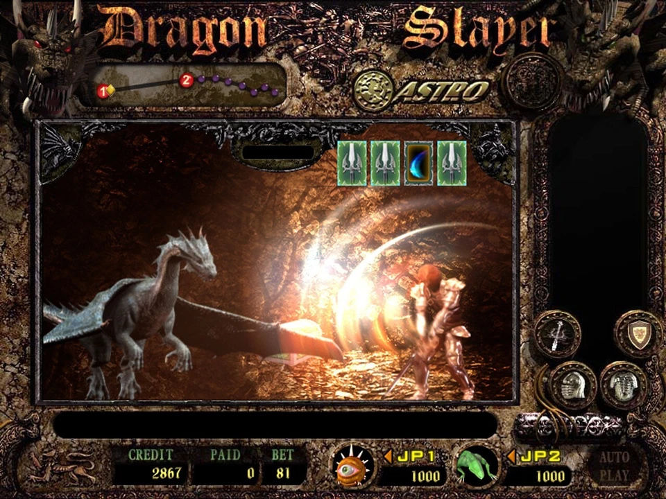 Dragon Slayer - Astro Box, für TV/Monitor und Wand - Standgehäuse. 7 Tasten - Bild 3 von 4