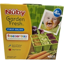 Nuby Garden Fresh Freezer Tray w/Lid, BPA Free, Baby's First Solids