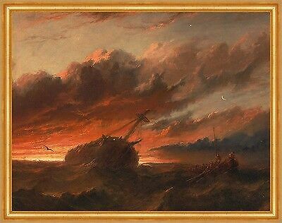 Shipwreck Francis Danby Schiffswrack Segelschiff Meer Boot Wellen B A2 01828