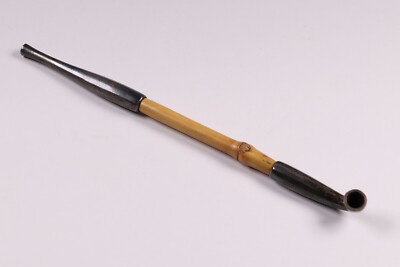 彫刻 Kiseru pipe Japanese Kiseru Samurai Bamboo Silver Smoking Pipe Tabaco Tool