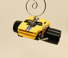 Christmas Ornament for Plymouth Barracuda Huge Wheels Yellow