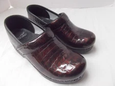 Dansko leather Clogs 7.5 Shoes 38 bronze brown METALLIC CROCODILE Croc MINT