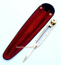 Nautical Brass Proportional Artist Divider Drawing Tool With Leather Case Free