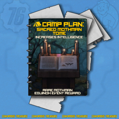 FALLOUT 76 PC PLAN: SACRED MOTHMAN TOME +5% XP BUFF