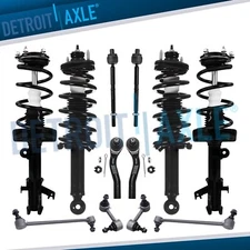 Front & Rear Strut w/Coil Spring + Sway Bars + Tie Rods for 2012-2014 Honda CR-V