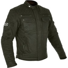 Oxford Hardy Wax Cotton Motorcycle Motorbike Jacket - Olive