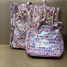 Paperchase PVC Pink Butterfly Tote Bag Large ...