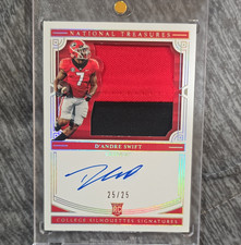 2020 Panini National Treasures Patch Auto D'Andre Swift #109 /25 Bulldogs