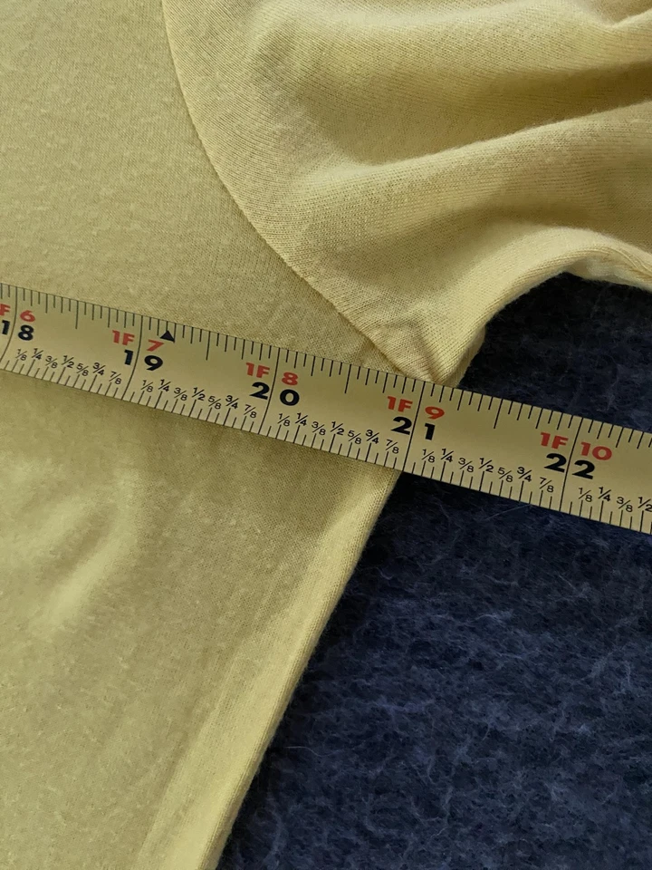 Top túnica 7th Element para mujer 1X amarillo manga larga dobladillo de encaje elástico suave informal Foto 4 de 4