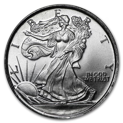 #ad #ad Silver 1 10 oz Walking Liberty Round $17.65