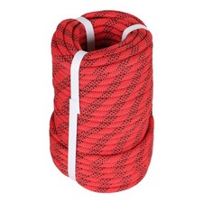 3/8In 100FT Sturdy Premium Polyester Braided Camping Rope 3520Lbs Red/Black