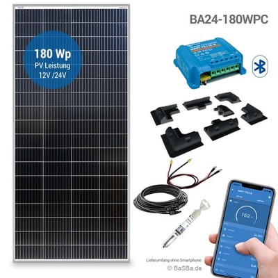 Camping Solar-Set Van Life Campingbus WoMo 180WP 12 / 24V BA24-180WPC | 8016