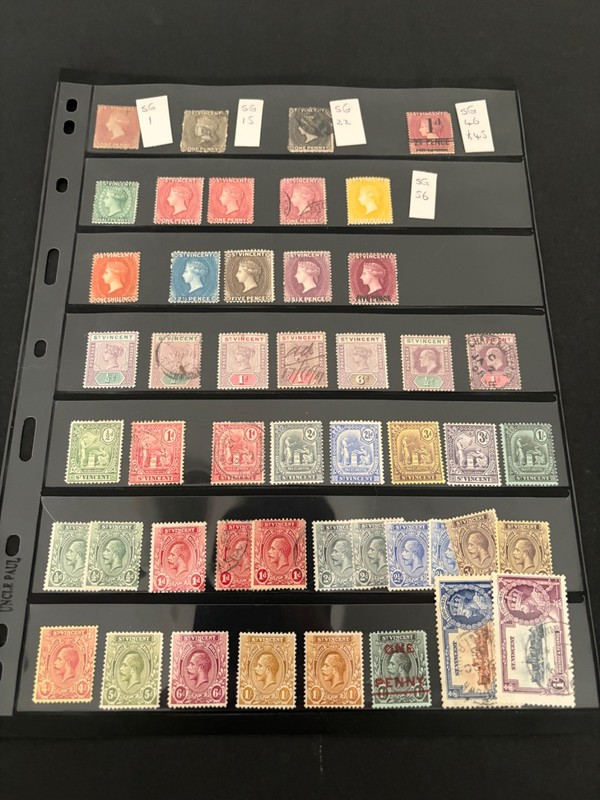 st vincent stamp collection good values qv onwards 