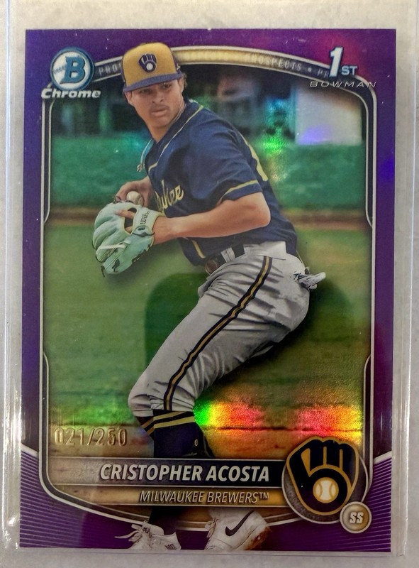 2025 Bowman Chrome Cristopher Acosta Purple Refractor /250