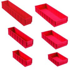 Allit ProfiPlus ShelfBox 300/400/500 S/B rot Regal-Industriebox Kleinteilebox