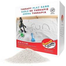 Therapy Play Sand - White, 25 lb 11.3 kg Box - Fill Sensory Tables, Sand Tr...