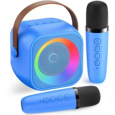 Mini Karaoke Machine for Kids Adults Portable Bluetooth Karaoke Speaker with 2