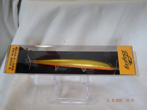Vtg Bagley Bang O Lure Twin Spin 5 Blk/Gold/Orange-BLTS5-BGO-Fishing Lure-B585