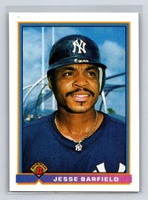 1991 Bowman #169 Jesse Barfield New York Yankees Baseball Card
