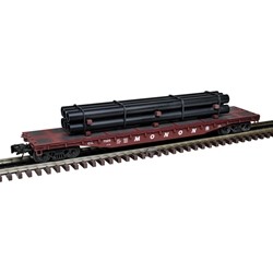 Atlas 3001885 O Trainman 52'6" vagón plano con carga de tubería Monon | Zustand: New